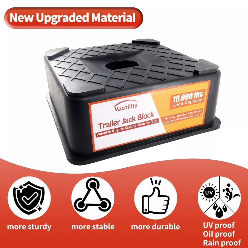 VACALLITY Trailer Jack Block Up 16000 lbs for RV Camper