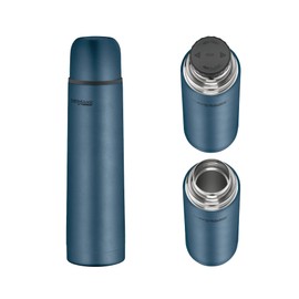 THERMOcafé by THERMOS TC Beverage Bottle Night Blue Mat 0.70 L, Thermos Flask with Stainless Steel Cup, 12 Hours Hot & 24 Hours Cold, Leak-Proof, for School, On the Go and Office