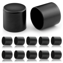 Ganzoo Metal End Caps / Set of 10 / for 8 mm PPM Rope, Rope, Jewellery, Cord End for Dog Lead, Collar, Chain, Colour: Black