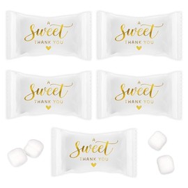 Gift Boutique Thank You Buttermints, 100 Count Individually Wrapped Buttermint Candy, Thank You Mints, Wedding Favor Candy, Bulk, 13 Oz, Party Favors