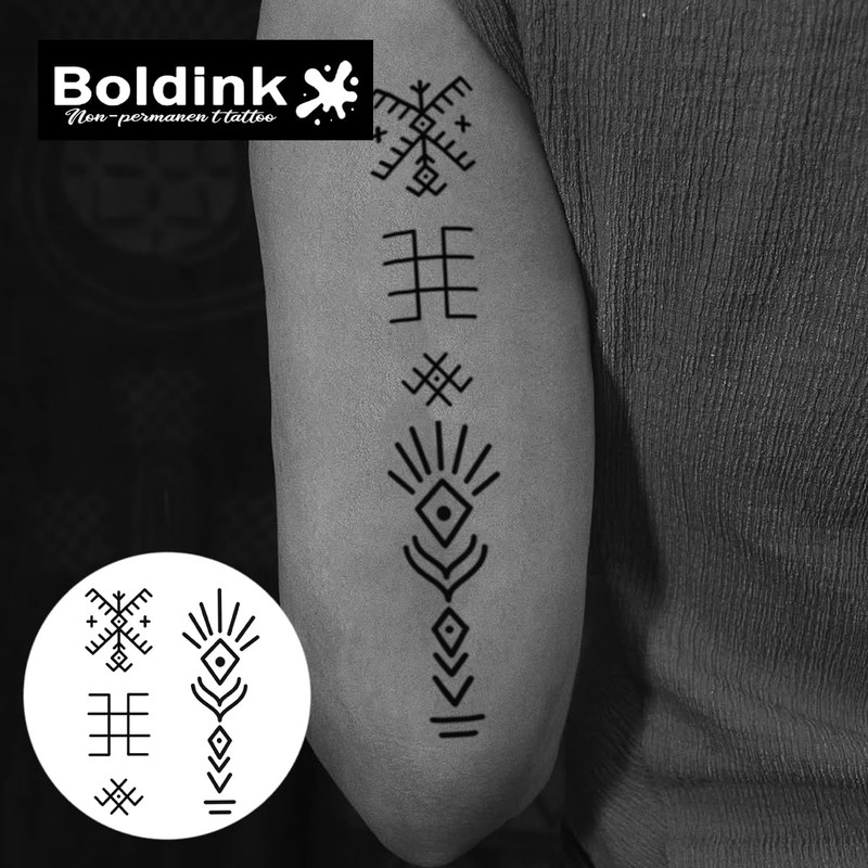 Boldink Tattoo Stickers Permanent Jagua Tattoos Set of 2 2
