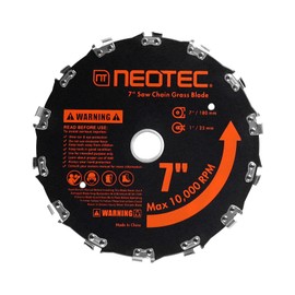NEO-TEC Brush Cutter Blade 7” x 14T Circular Saw Blade with 1" Arbor for Trimming and Clearing Thick Weeds, Grass, and Small Trees