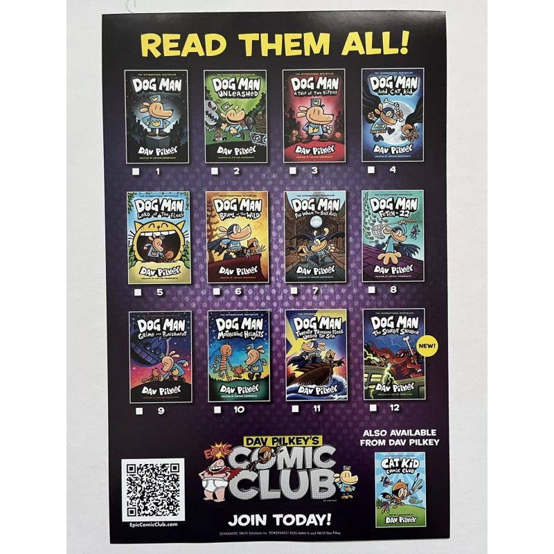 Dog Man Power Up with Dog Man Poster 8.5 x