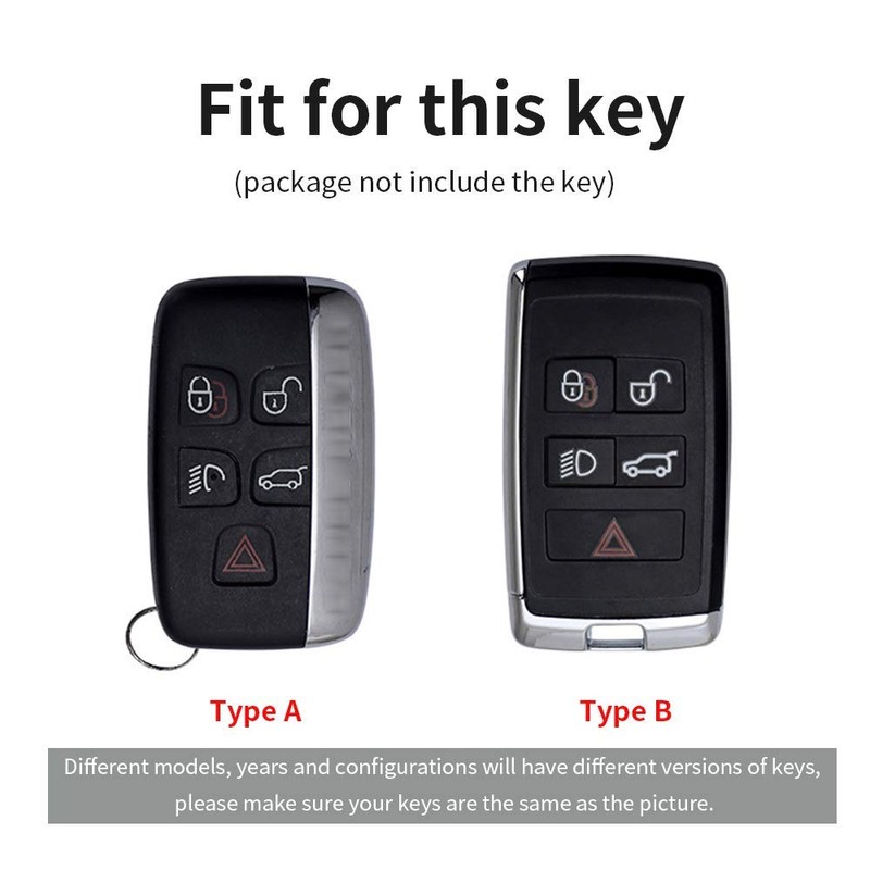 ontto Leather Car Key Fob Cover Keyring for Land Rover