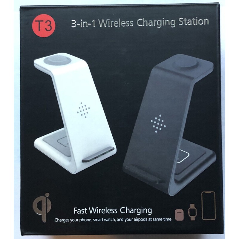 T3 3 in 1 Wireless Charging Station. For Apple Products.