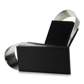 Spotact Heavy Duty Door Rubber Plug Anti-Skid Wedge-Shaped Door Block and Stainless Steel Handle Without Damaging Floor and Door Suitable for Hotels Families (2 Pack)