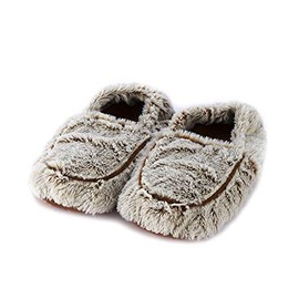 Warmies® Fully Heatable Slippers Scented with French Lavender - Beige Marshmallow,