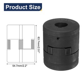 uxcell 3/4" to 5/8" L095 Flexible 3-Piece L-Jaw Coupling Coupler Set & Buna-N NBR Rubber Spider for Log Splitter Hybrid Equipment