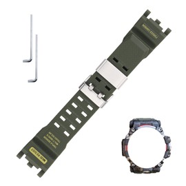 Topuly XXmm Resin Watch Band replacement for Casio G-shock GWG-2000 GWG-2040 Mudmaster Strap Wirstband accessories for Men and Women(Army Green)