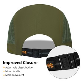 Bassdash Folding Fishing Baseball Cap UPF 50+ Water Resistant Outdoor Portable Brim Hats for Women Men Hiking Adjustable Olive Green