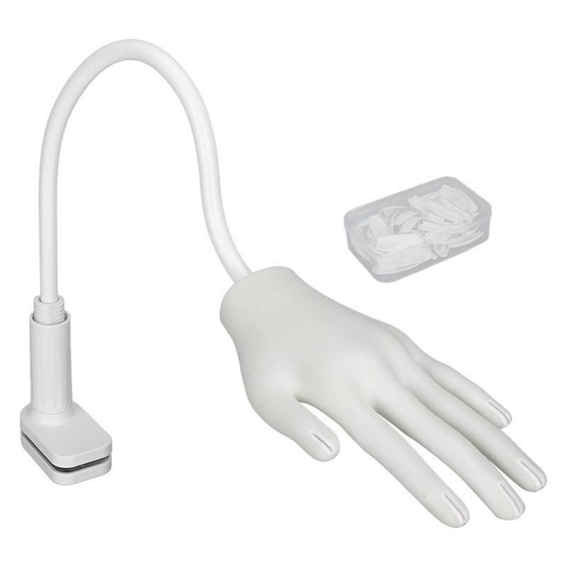 Silicone Nail Art Practice Hand Bendable Joints False Nail Tips