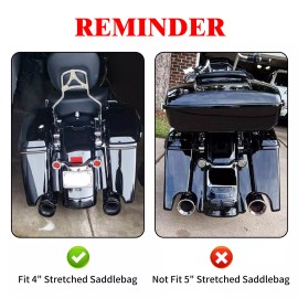 HDBUBALUS 4" Extended Saddlebag Liners Red Stretched Bag Inserts Fit for Harley FLH 14-23