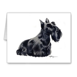 DJ Rogers Fine Art Scottish Terrier - Set of 10 Dog Note Cards With Envelopes