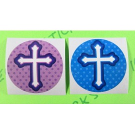 Unbranded Colorful Cross Stickers Lot Of 6 Style 2