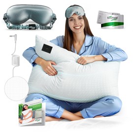 ECOHEAL Grounding Pillowcase Queen Size with 12% Silver Fiber, 4% Silk, 84% Organic Cotton - Earth Grounding Pillow Case - Conductive Grounded Pillowcase for Better Sleep - 20 x 30 Inch, White