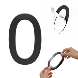 Self-adhesive 5 Inch House Numbers Acrylic House Number Modern House Numbers Black Mailbox Numbers for Outside Address Home Number for Apartments Office Hotel Room (0)