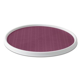 Copco Non-Skid Pantry Cabinet Lazy Susan Turntable, 18-Inch, White/Purple