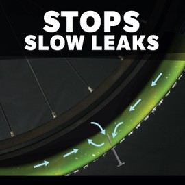 Slime 10204 Bike Tube Puncture Repair Sealant with Pump, Prevent and Repair, Suitable for All Bicycles, 1 Gallon Bottle