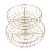 2 Tier Fruit Basket Iron Round Golden Nordic Household Snack
