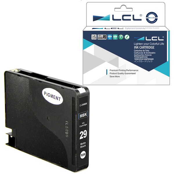 LCL Compatible Ink Cartridge PGI-29 PGI-29MBK 4868B001 Pigment (1 Matte