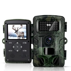 HAZACAM Wildlife Camera, 1080P Wildlife Cameras, LCD Screen with Video Wildlife Camera with Motion Sensor, Night Vision, Outdoor Night Vision Camera, Recording Animals, Animal Observation Camera,