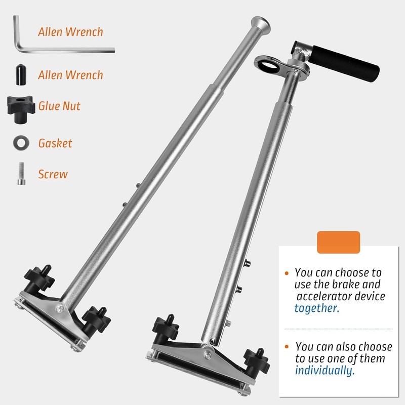 ‎OceanicEcho Handicap Driving Hand Controls for Disabled Drivers,Length Adjustable,Sil