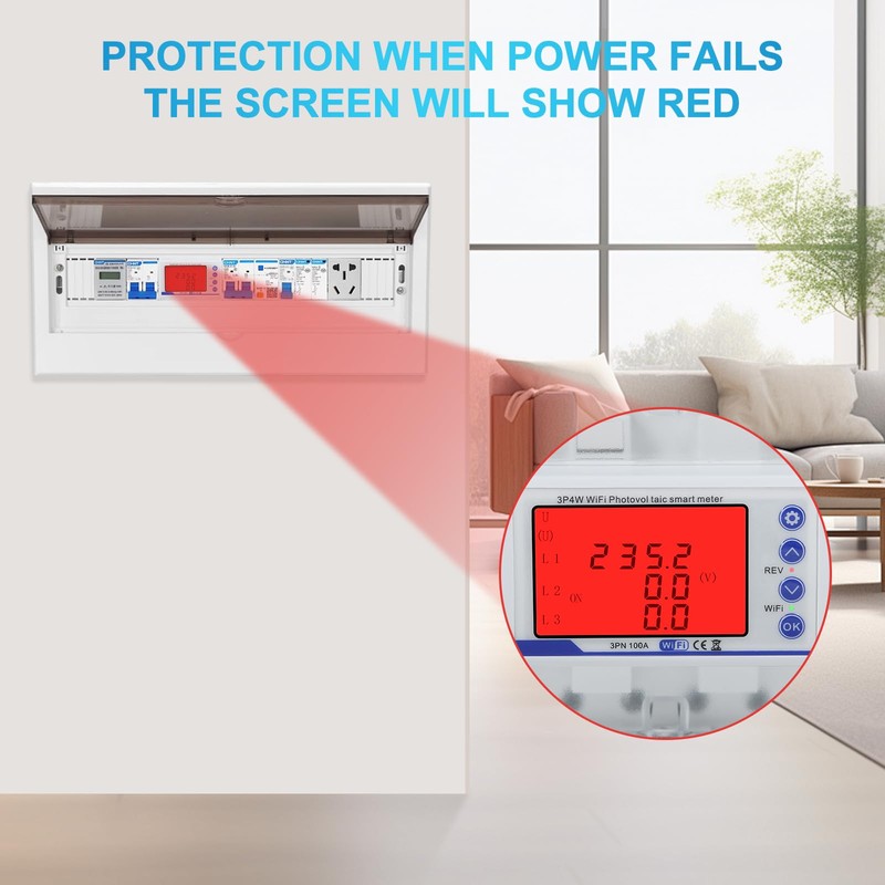 Inncen 100A 3P4W WiFi Photovoltaic Meter 3 Phase Recloser Switch