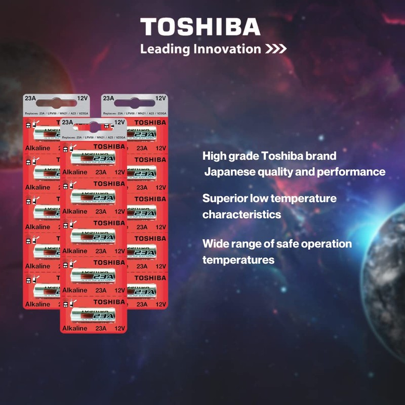 Toshiba Alkaline 23A GP23AE MN21 23GA 12 Volt Battery (4