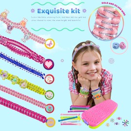 ZICEOC Friendship Bracelet Making Kit for Girls, DIY Arts and Crafts Toys for Ages 7 8 9 10 11 12 Year Old Teen Girls, Jewelry String Maker Tool Gifts Idea
