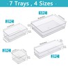7 PCS Stackable Clear Drawer Organizer, Vanity Drawer Organizer Trays,