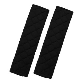 Jagowa 2 Pcs Car Seat Belt Pad Cover Car Seatbelt Covers Protector Comfort Seat Belt Shoulder Strap (Black)