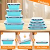 8 Pack Collapsible Food Storage Containers with Lid & Air