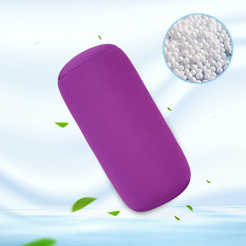 Fdit Round Neck Roll Micro Mini Microbead Back Pillow Roll