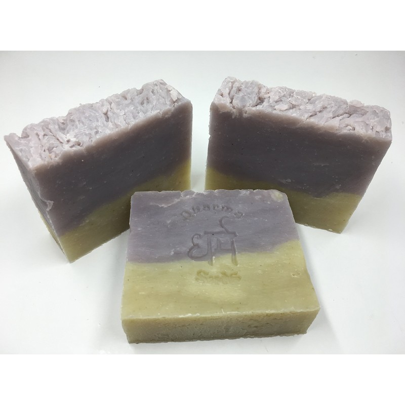 Evergreen and lavender soap bar cold process