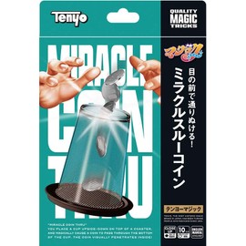 Tenyo Magic Magic Miracle Thru Coin, Pass Through In Front Of You, Wonder Entertainment In Your Pocket, For Beginners, Magic That Can Be Used For Beginners, Easy Magic Tricks, For Ages 6 and Up, Made