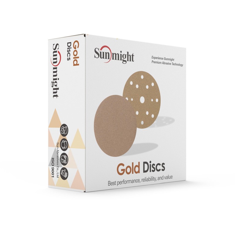 Sunmight Gold Grip 5 Inch 8 Hole Sanding Discs -
