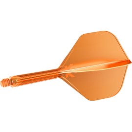 Target Darts K Flex Integrated Dart Flight and Shaft, No.2, Orange (Medium), Pack of 3 K Flex No.2, K Flex Precision Moulded 2-in-1 Dart Flights and Dart Stem, Professional Dart Accessories