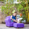 KEET Roundy Child Size Chair with Microsuede Ottoman, Lavender, Ages
