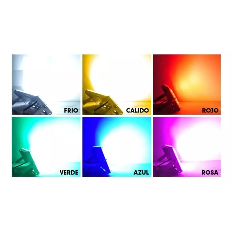 Naymon 10pz Reflector Lampara Led Rgb Iluminacion Color 30w