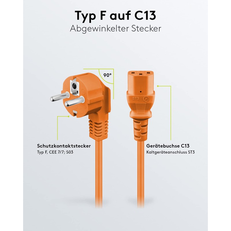 Goobay 95288 IEC Cable 2 m / C13 IEC Socket