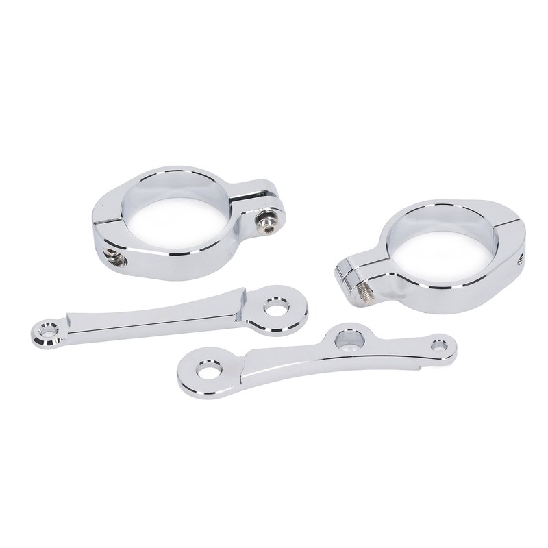 Motorcycle Headlight Mounting Bracket 39 to 41mm Bright Silver Surface
