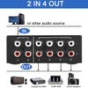 Lyaciomn 4 Way Bi-Directional Left and Right Channel Audio Switch