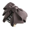 VINGTAINE H-1004-BR- Volumetric Satin Ribbon Hair Claw Elegant Daily Office