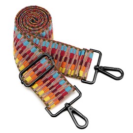 ZOOEASS Nickel Buckles Wide Shoulder Strap Adjustable Replacement Belt Gun Buckles Guitar Style Crossbody Bag Strap(wide: 1.97"(5cm),Long:49.2in) (Color31)