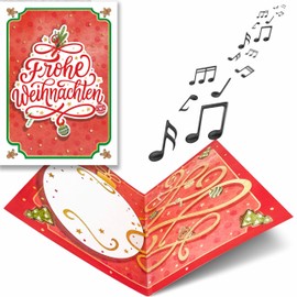 bentino Music Christmas Card All I Want for Christmas with Extra Long Playing Time of One Minute for Family, Friends and Customers