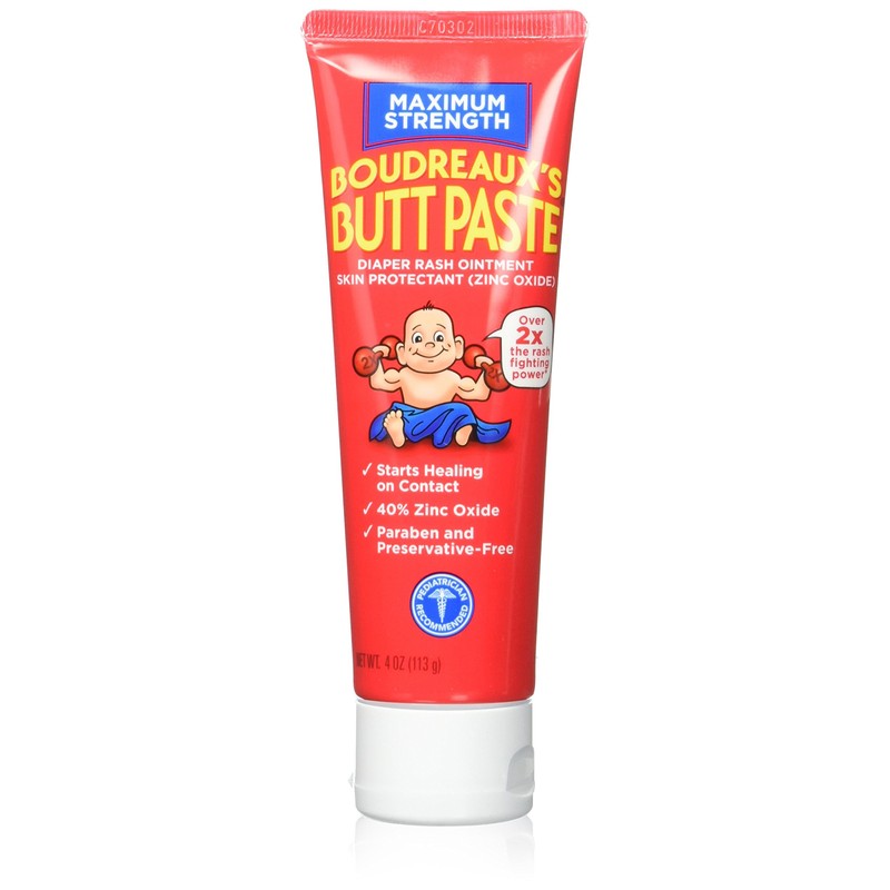 Boudreauxs Maximum Strength Butt Paste - 4 Oz (Pack of