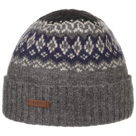 Barts M Gregoris Beanie Grey - Soft Warm Men's Norwegian Hat, Size One Size - Colour Dark Heather
