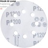 YoiYee 1200 Grit Sanding Discs Pads, 8 Holes, 125mm/5-inch Hook