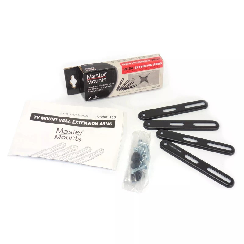 Master Mounts 106 VESA Pattern Extension Arms (4 Arms Included)