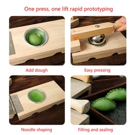 HYBEW Press Dumplings Skin Maker Presser Pressing Machine Tool Dough Manual Wrapper Kitchen Gadget Practical Accessory Manual Wrapper Making Mold